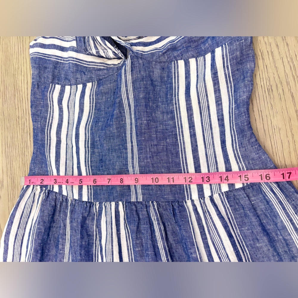 Lauren Ralph Lauren Blue and White Sleeveless Sundress Size 4 - Picture 11 of 12